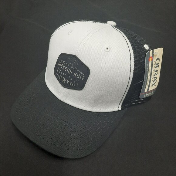 Ouray Sportswear Jackson Hole WY Snapback Trucker Hat OOP Colorado Outdoor wear - Picture 1 of 9